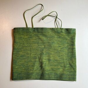 BDG Urban Outfitters Spaghetti String Crop Top (Green and Yellow)